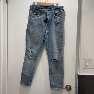 Mother High Waisted Looker Crop Jeans